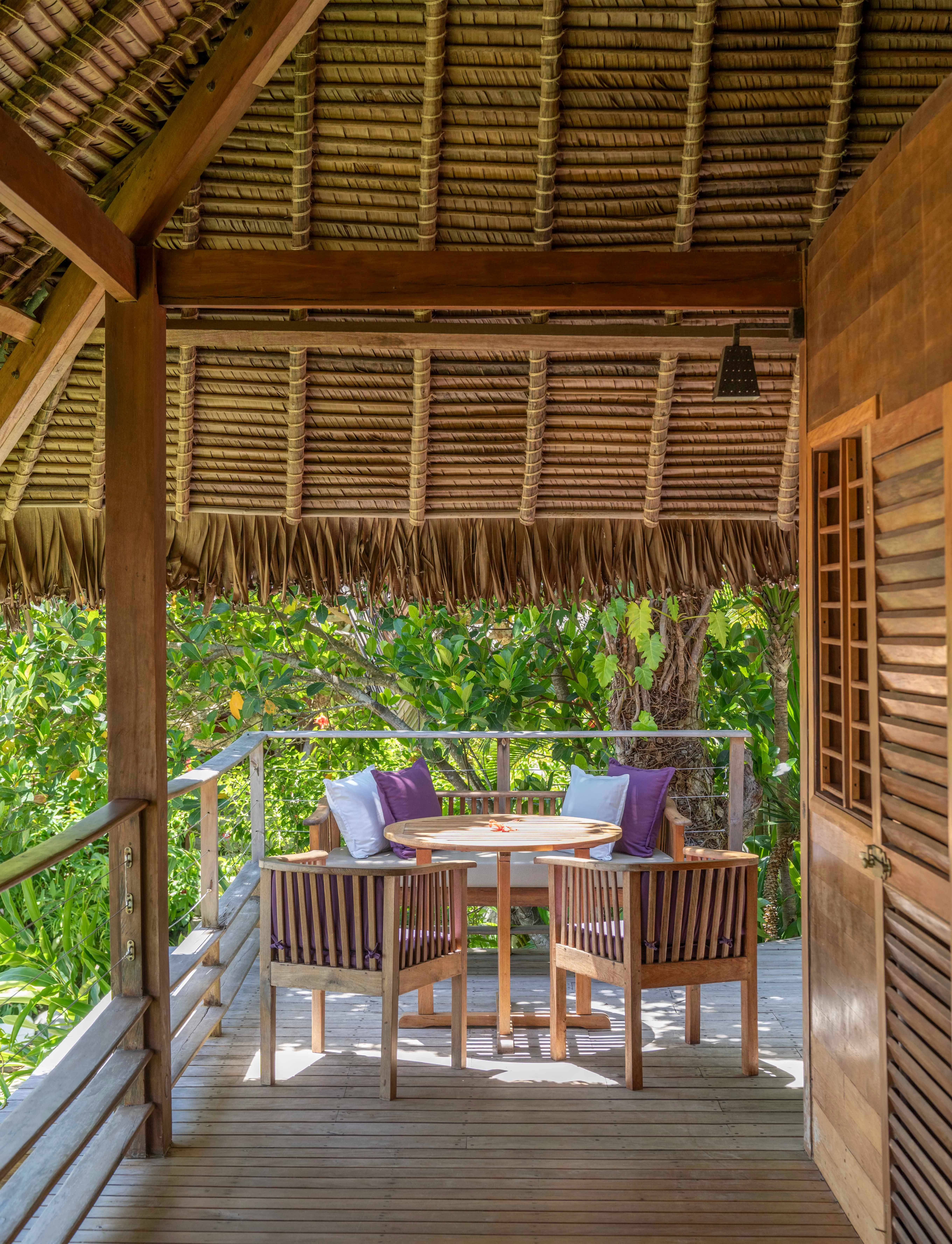 The terrace of a suite at Tsara Komba